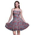 thumbnail image 1 of Bimba Robe Soleil Mini à Bretelles Spaghetti pour Femmes, Haut à Taille Smockée Imprimé Floral - Xxx-Grand, 1 of 5