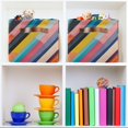 thumbnail image 6 of Yayeee 2 Pack Canvas Storage Basket with Handles for Shelves Fabric Bins Closet Organizer, Color Striped, 6 of 8