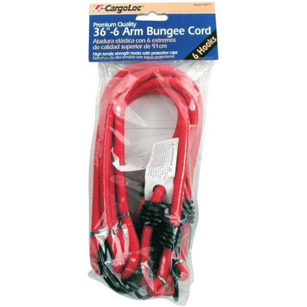 CargoLoc Bungee Cords High Tensile Steel Hooks 62371 36" x 6 Arm