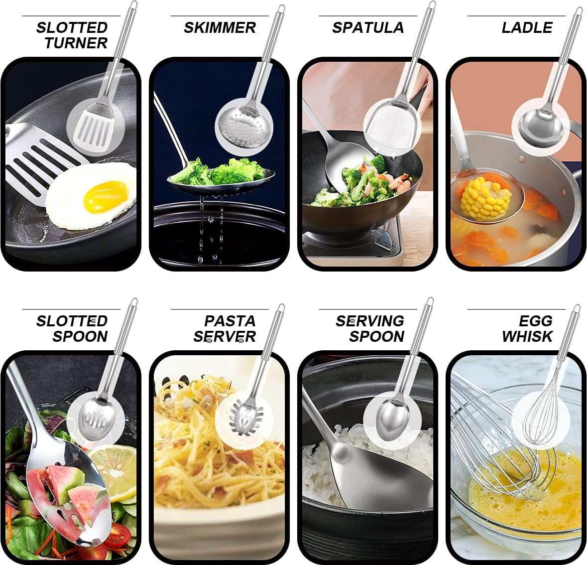 12.8" Carbon Steel Wok with 10 Cookware Accessories and Lid, Flat Bottom for Stovetops