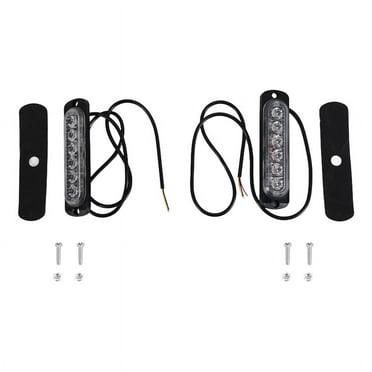 LED Emergency Strobe Lights, Amber 6 LED Strobe Warning Emergency Flashing Light for Car Truck Off Road ATV SUV 2 Pack