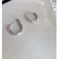 thumbnail image 2 of YAyu-pendientes de plata de ley 925 para mujer, aretes redondos simples a la moda, joyería para prevenir alergias, accesorios para fiesta, 2 of 2