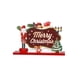 thumbnail image 1 of Mesa De Madera De Feliz Navidad, Muñeco De Nieve, Papá Noel, Cartel De Mesa, Cartel De Alegría De Navidad Para La Cena De Fiesta De Navidad De Invierno Monstrate HA041707-01, 1 of 6
