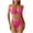 Hot Pink, variant on Women's Sexy Two-Piece Bikini Set with Chain String Detail & Adjustable Ties, Triangle Top for Beach, Pool & Vacation Swimsuits,White M