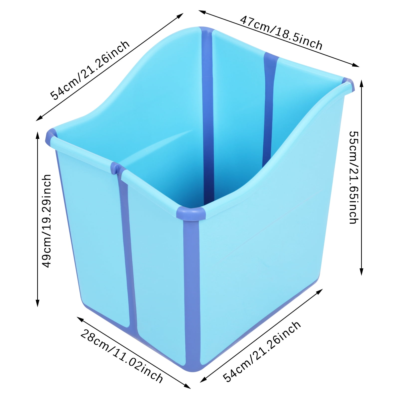 Wildnix Bathtub for Children, Space-Saving Design, Anti-Slip TPE Material, Comfortable and Safe Bathing Experience for Babies and Toddlers, Easy to Store