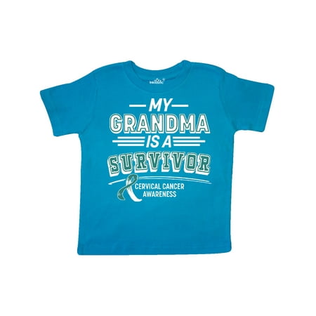 

Inktastic My Grandma is a Survivor Cervical Cancer Awareness Gift Toddler Boy or Toddler Girl T-Shirt