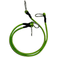 thumbnail image 2 of 2PK 30" carabiner round bungee with reflective lines green color High elasticity Bungee cord-Multiple use- Perfect for Camping Cargo tie down, 2 of 7