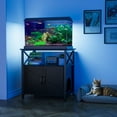 thumbnail image 6 of 20-29 Gallon Fish Tank Stand, Aquarium Stand with Cat Litter Box Enclosure, Black, 6 of 8