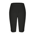 thumbnail image 6 of dazeni Girls Capri Leggings Hollow out Crop Workout Yoga Pants Elastic High Waist Knee Length Pants Kids Solid Comfy Capris Athletic Dance Tights, 6 of 6