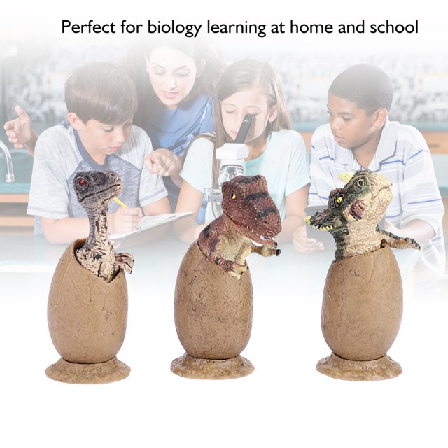 Huevo De Dinosaurio Para Niños, 3 Unidades/juego, Figura, Huevos, Juguete Medio Eclosionado