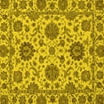 thumbnail image 1 of Ahgly Company Indoor Square Oriental Yellow Traditional Area Rugs, 6' Square, 1 of 4