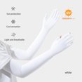 thumbnail image 2 of QSAWXQZ Unisex UV Protection Breathable Arm Sleeves Finger Gloves Solid Sunblock Hand Covers for Fishing Sailing Free Size, 2 of 3