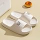 thumbnail image 5 of Zapatillas con estampado de oso bonito para mujer, sandalias suaves de dibujos animados para interiores de verano, zapatos de ocio cómodos antideslizantes para baño y exteriores para hombre, pareja, 5 of 5