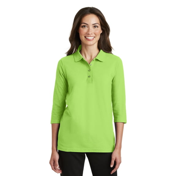 Port Authority Ladies Silk Touch 3/4-Sleeve Polo