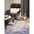 thumbnail image 4 of Luxe Hudson Faux Sheepskin Rug Gradient Chocolate 2x3 Soft Cozy, 4 of 4