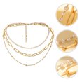 thumbnail image 3 of 1Pc Creative Pearl Pendant Necklace Clavicle Chain Women Jewelry Accessory, 3 of 8