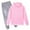 A01-Pink, variant on Caqnni Girls Sweatsuit: Durable, Easy-to-Clean Hoodie and Pants for Active Play and Creative Messy Fun(A01-Navy,5-6)
