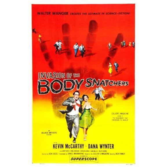 Invasion Of The Body Snatchers Movie Poster 16in x 24in 16x24 Square Adults Western Graphic