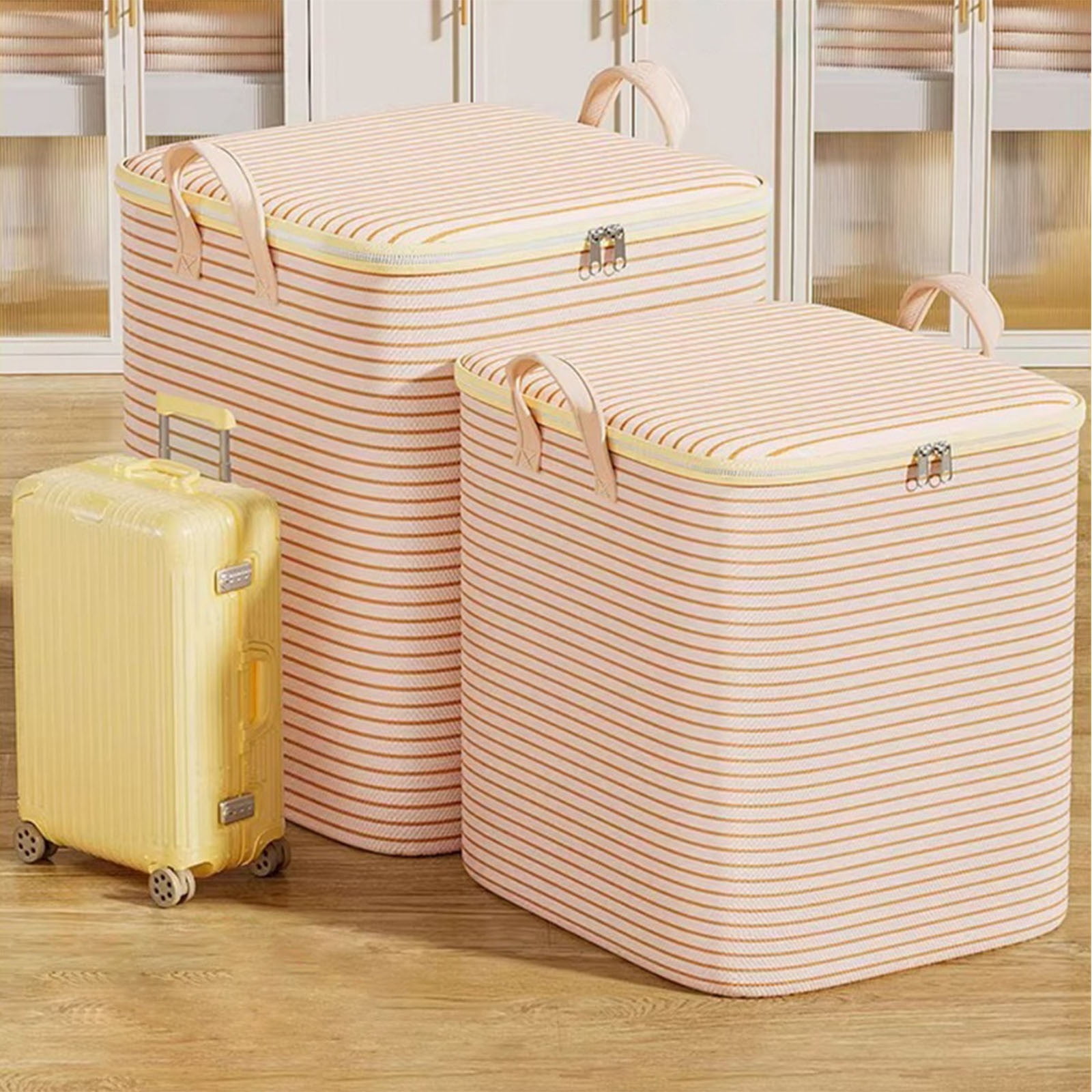 Ihhxbz Boîte de Rangement pour Vêtements à Domicile Grande Capacité Boîte de Rangement pour Garde-Robe Panier de Rangement à l'Épreuve des Sacs