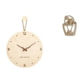 thumbnail image 1 of Reloj de pared decorativo colgante de pared de madera de resina, estatua abstracta silenciosa, escultura de arte nórdico moderno, regalo elegante, ade, 1 of 8