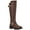 Dark Brown, variant on GBG Los Angeles Womens Silene Faux Leather Tall Knee-High Boots