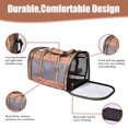 thumbnail image 2 of ZAKAPAWS Soft-Sided Kennel Pet Carrier for Small Dogs, Cats, Puppy, Airline Approved Cat Carriers Dog Carrier Collapsible (Orange Cheetah, 19" L x 11" W x 11" H), 2 of 6