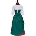 thumbnail image 4 of Christmas Caroler Dress Set Women Highland Scottish Plaid Dress Civil War Southern Belle Gown, 4 of 7