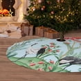 thumbnail image 6 of Yiaed Chinoiserie Floral Palm Tree Print Christmas Tree Skirt , Tree SkirtsTree Mat for Christmas Winter Holiday Indoor Decorations-30", 6 of 7