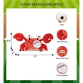 thumbnail image 3 of DolliBu Red Crab Stuffed Animal with Baseball Plush - Soft Huggable Red Crab, Adorable Playtime Plush Toy, Cute Wildlife Gift, Super Soft Plush Doll Animal Toy for Kids and Adults - 12 Inches, 3 of 7