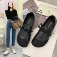 thumbnail image 2 of Zapatos planos de punta redonda para mujer, nuevos zapatos informales de cuero de tacón bajo de tacón plano, zapatos de cuero suave de fondo suave, zapatos pequeños de cuero37 Gao Jinjia LED, 2 of 2