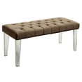 thumbnail image 2 of Furniture of America Harper Fabric Upholstered Bench with, Brown, 2 of 5