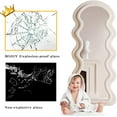 thumbnail image 6 of BOJOY Full Length Wavy Arched Mirror, 63x24in, Wall Mount/Standing/Leaning - White, 6 of 12