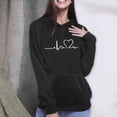 thumbnail image 3 of Valentine's Day Unisex Matching Hoodies for Couples Heart Print Hooded Sweatshirt Long Sleeve Pullover Tops Loose Casual Womens Hoodies Oversized, 3 of 8