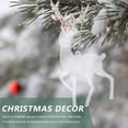thumbnail image 3 of 2pcs Christmas Acrylic Elk Pendant Christmas Tree Hanging Ornament Clear Elk Statue Decor, 3 of 7