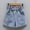 Blue, variant on Lilgiuy Girls Casual Jean Shorts Summer Thin Large Pocket High Waist Wide Leg Cute Denim Shorts for 4-15 Years