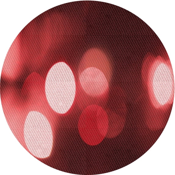 Ahgly Company Machine Washable Indoor Round Transitional Red Area Rugs, 8' Round