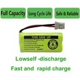 thumbnail image 6 of GEILIENERGY NiMH 2.4V 400mAh Battery Compatible with VTech BT-166342 BT-266342 BT-162342 BT-262342 BT183342 BT-183342 Sanik 2SN-AAA40H-S-X2 VTech CS6719-2 Cordless Phone (Pack of 3), 6 of 7