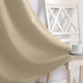 thumbnail image 5 of Kotton Culture Triple Pinch Pleat 100% Blackout Curtain Thermal Insulated Room Darkening Spill Proof Machine Washable Window Treatment Panels (1 Panels, 52x45, Beige), 5 of 8