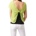 thumbnail image 4 of Aeropostale Womens Knot Back Cropped Basic T-Shirt, Green, Juniors, Medium, 4 of 5