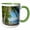 Green/White, variant on 3drose, Majuro, Marshall Islands. Romantic Beach Scene with Palm Trees., 11oz Magic Transforming Mug