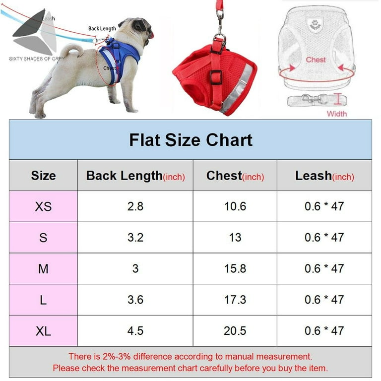  Customer reviews: Tiny Dog Harness All Weather Diamond Mesh  Reflective Extra Small Dog Harness No Pull Step in Lightweight Vest Harness  for Puppy Small Dogs and Cats, Red, XS