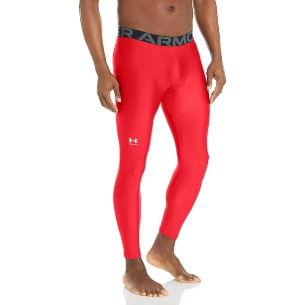 Leggins Under Armour HeatGear Armour para niños, color rojo y blanco
