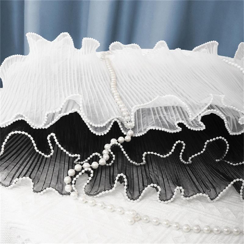 ZPAQI 6 Sheets Pearl Edges Flower Bouquet Paper Wedding Floral Wrapping Mesh Yarn