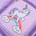 thumbnail image 4 of 1pc Cute Unicorn Pattern Backpack With Donut Pendant, Cute Sweet Girls Student Backpack, Preppy Large-capacity Travel Bag, Simple Purple Bag By Way Of Opening Refrigerator, 4 of 5