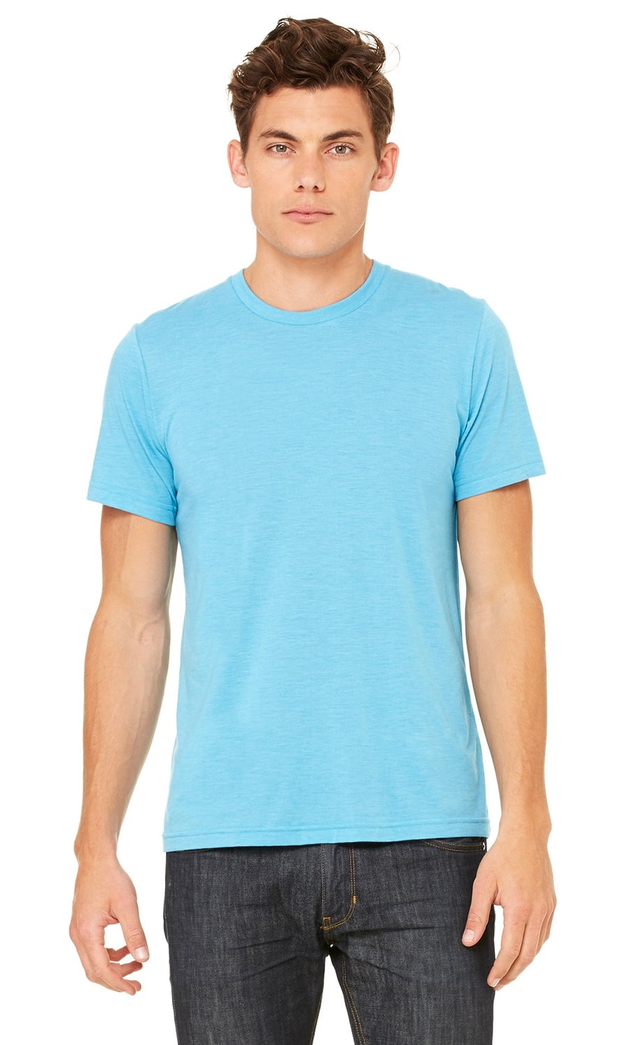 The Bella + Canvas Unisex Triblend Short Sleeve T-Shirt - AQUA TRIBLEND ...