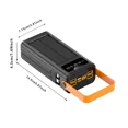 thumbnail image 4 of Misty 80000mAh Solar Power Bank External Battery Backup Charger Built-in Cables &LED Flashlight White, 4 of 6