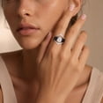 thumbnail image 6 of Flydeer Silicone Ring Set for Women 3PCS Pear Cut Wedding Rings 5A CZ Stackable Black Jewelry Gift for Her Size 7, 6 of 7