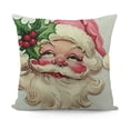 thumbnail image 2 of YINGXI Pink Santa Pillow Covers Reversible,Pink Christmas Decor 24x24in, 2 of 6