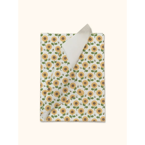 Pro Supply Global Sunflower and Bees Gift Wrap Tissue Paper, 24 Sheets, 20"x30"