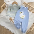 thumbnail image 2 of larppty Baby Boy Outfit Long Sleeve Letter Print Sweatshirt Pants Set 2Pcs Toddler Boy Outfits Winter (Blue,6-9 Months), 2 of 4